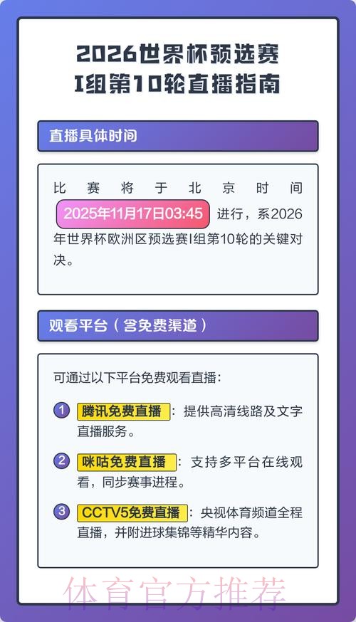如何免费在线观看2026世界杯预选赛直播 如何免费在线观看2026世界杯预选赛直播